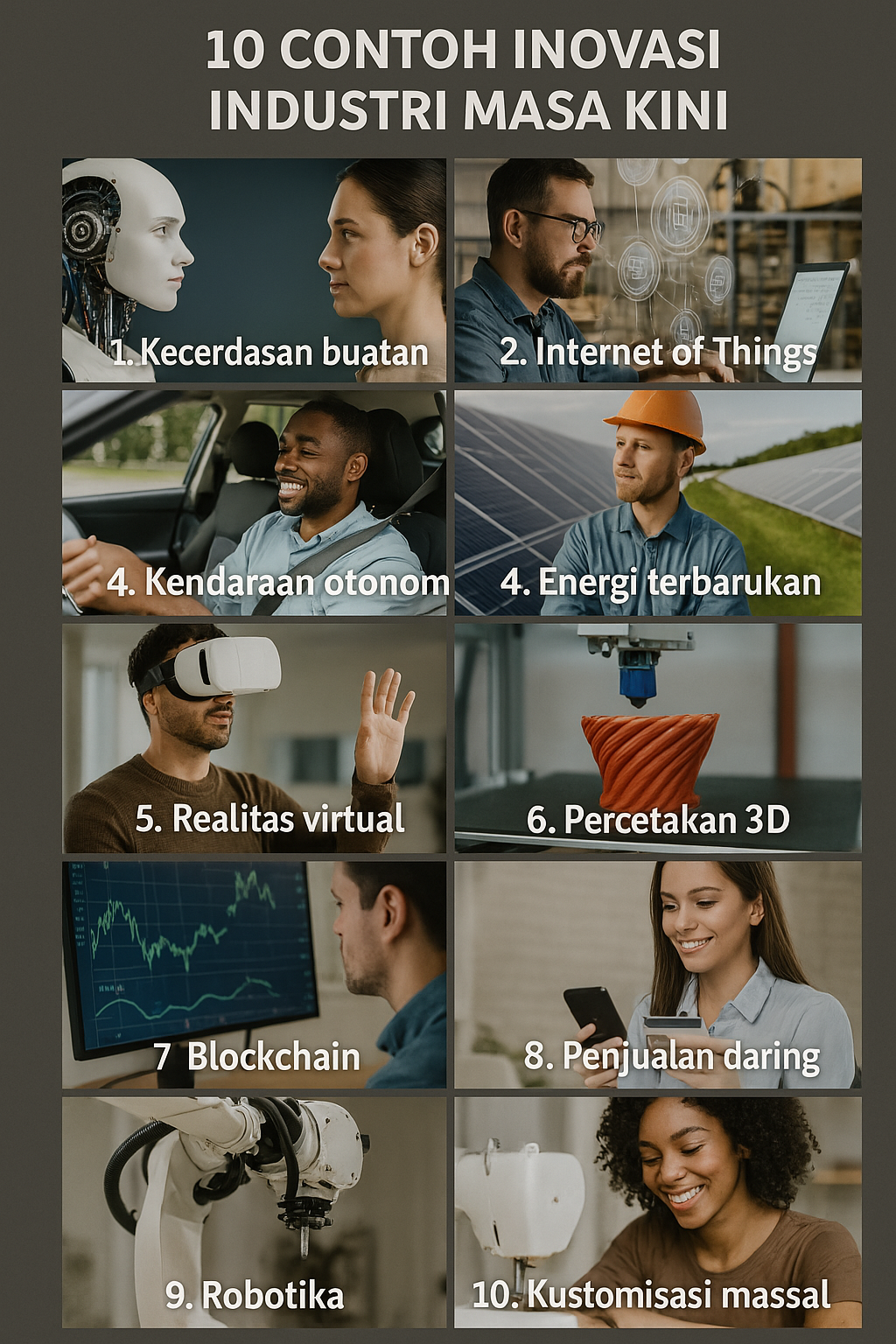 10 Contoh Inovasi Industri Masa Kini